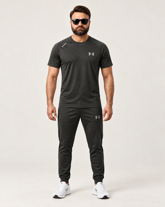 Men's Dark Charcoal Performance Tracksuit