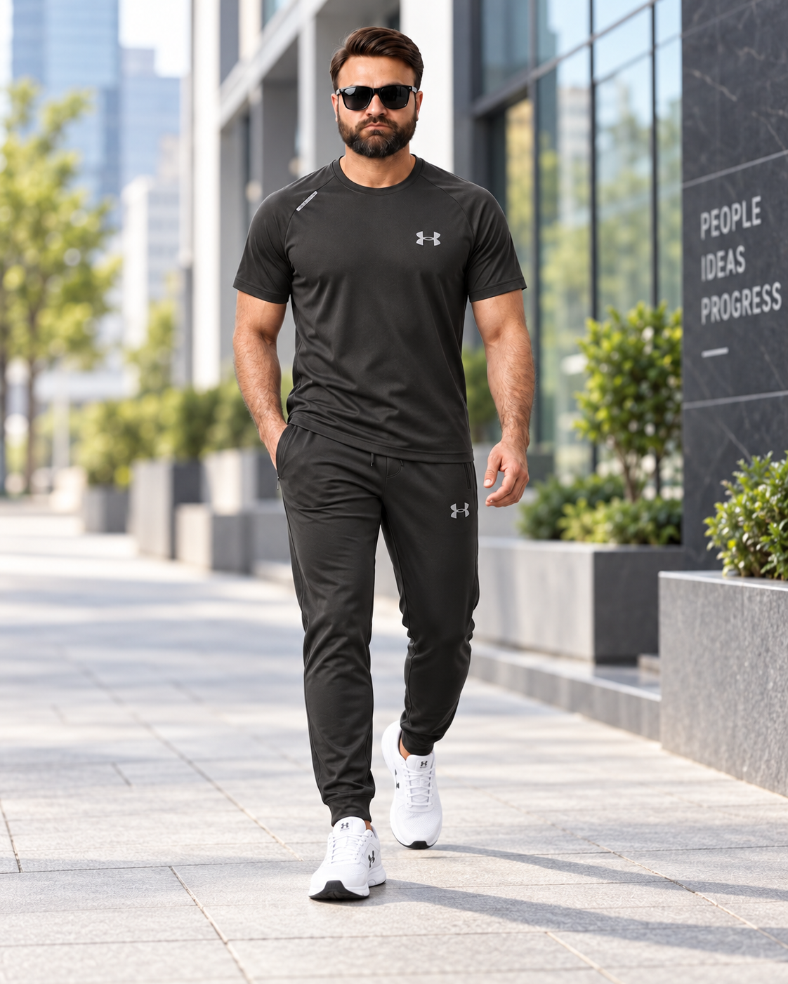 Men's Dark Charcoal Performance Tracksuit