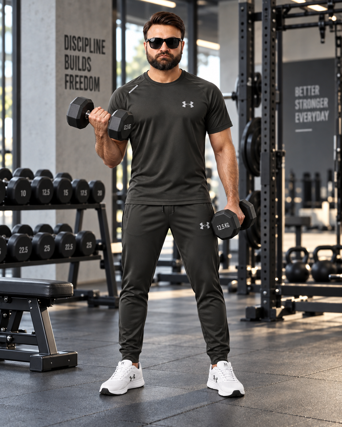 Men's Dark Charcoal Performance Tracksuit
