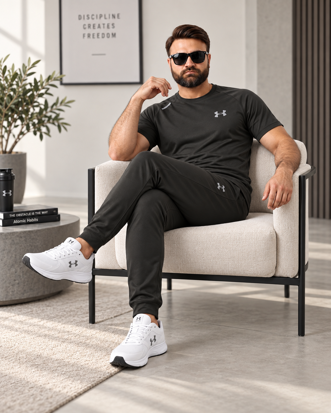 Men's Dark Charcoal Performance Tracksuit