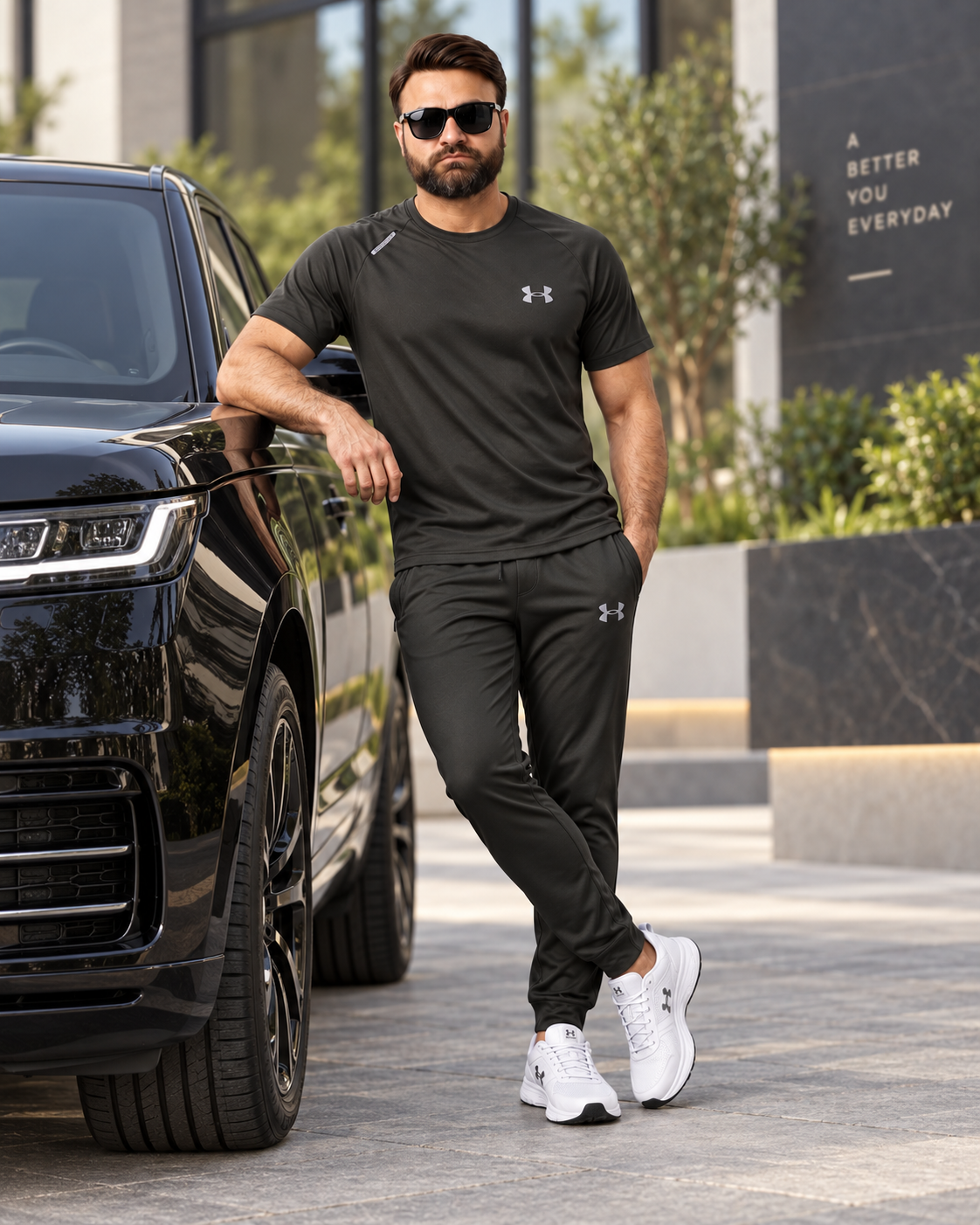 Men's Dark Charcoal Performance Tracksuit