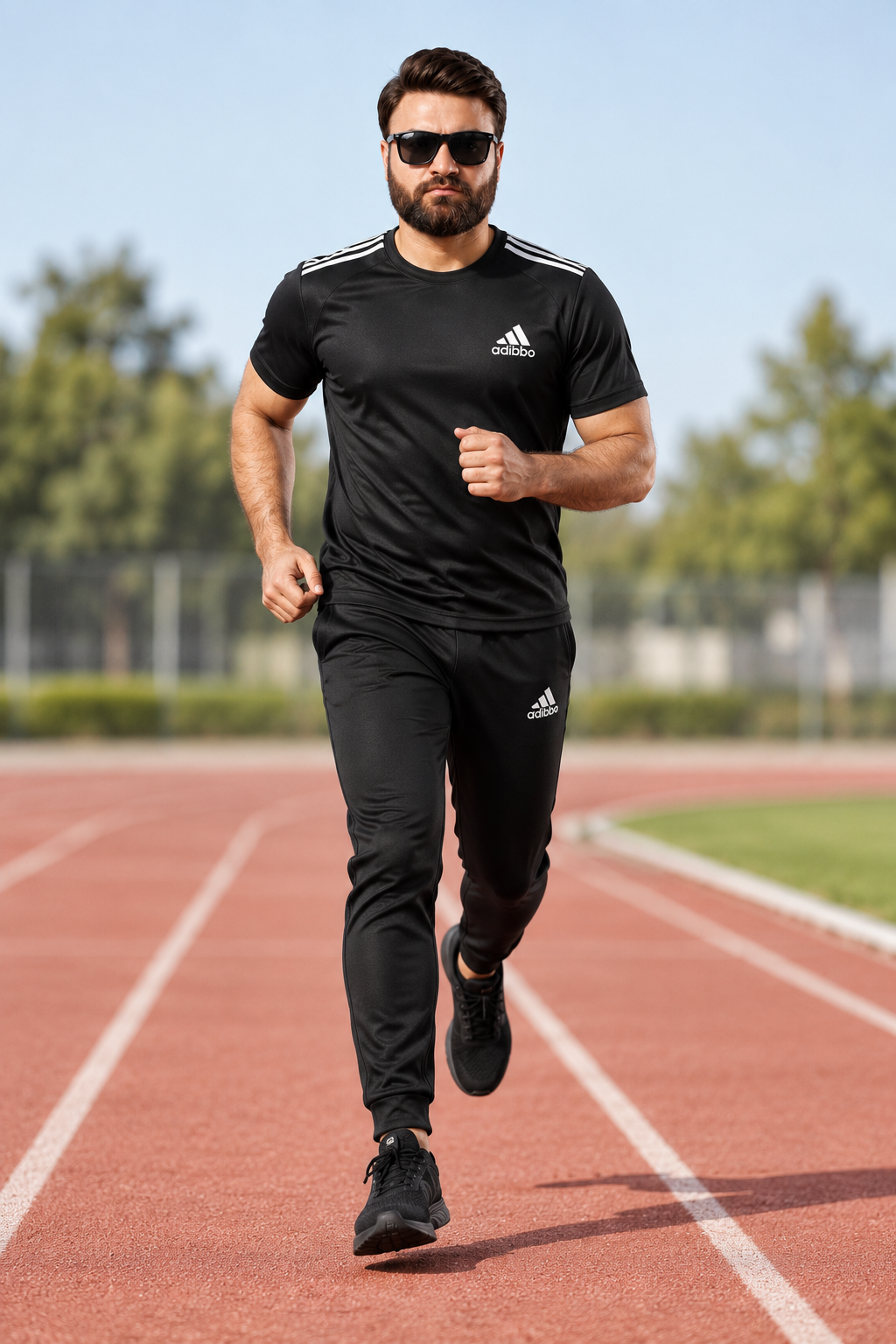 Men's Performance Athletic Tracksuit - Black