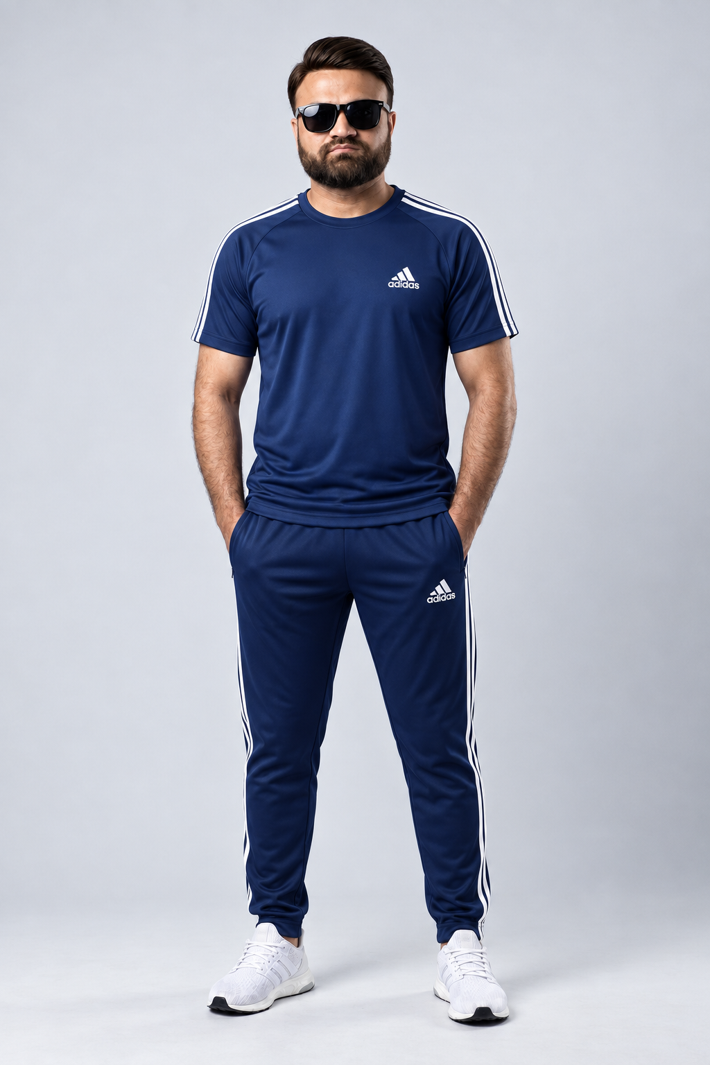 Men's Navy Blue Signature Athletic Tracksuit