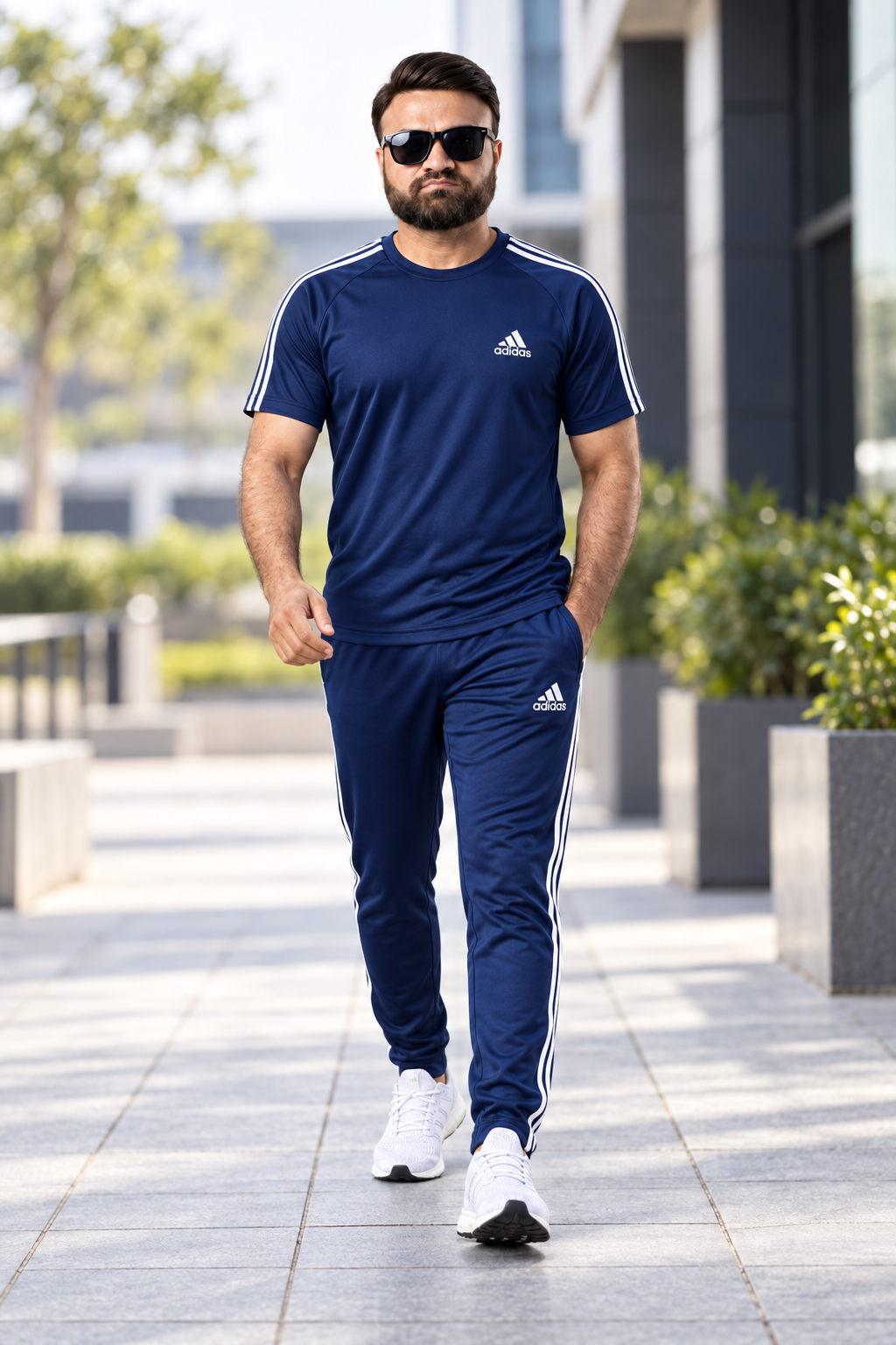 Men's Navy Blue Signature Athletic Tracksuit
