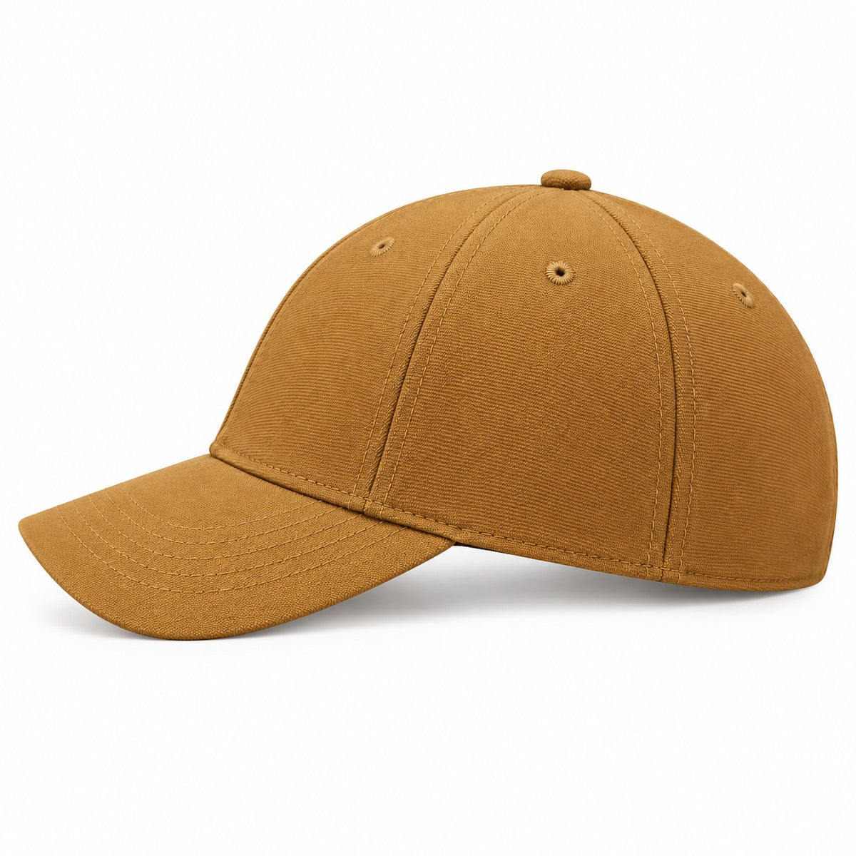 Dynasty Icon Fitted Mustard Casual Baseball Cap | Solid Structured Streetwear Cap