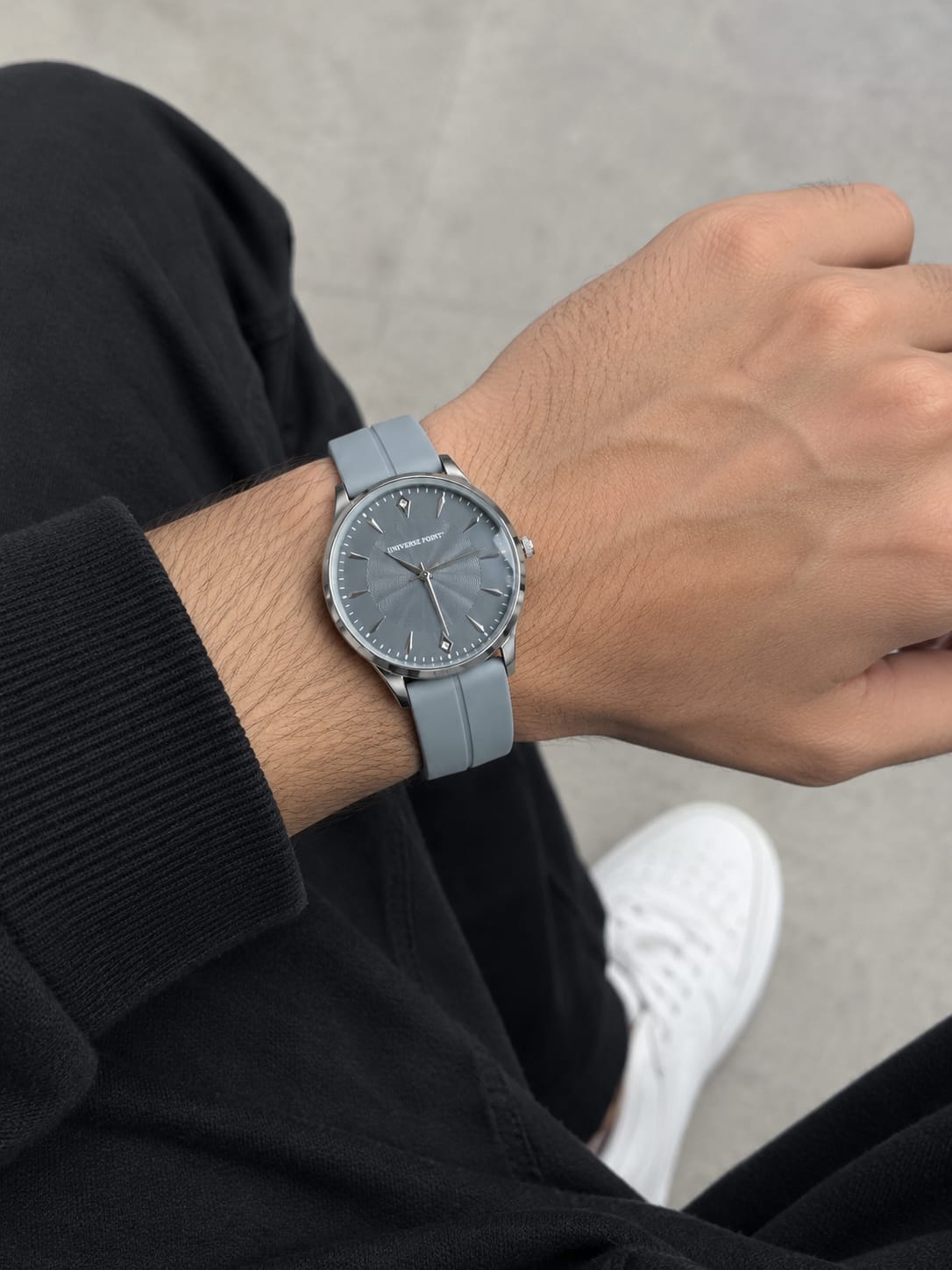 Dynasty Icon Slate Grey Dial Watch | Premium Silicone Strap