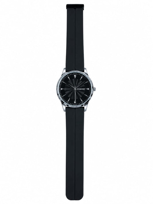 Dynasty Icon Minimalist Black Dial Watch | Premium Silicone Strap