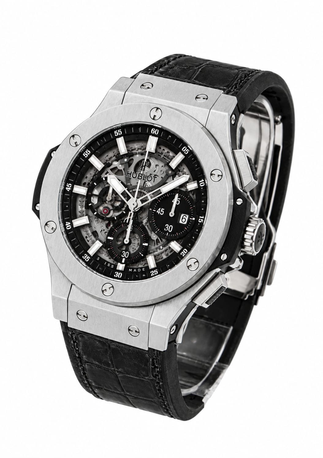 Dynasty Icon Executive Chronograph Watch | Skeleton Dial & Stainless Steel
